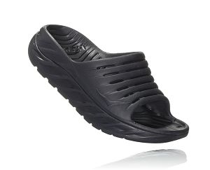 Hoka One One ORA Recovery Slide Mens Recovery Sandals Black/Black | AU-6591423